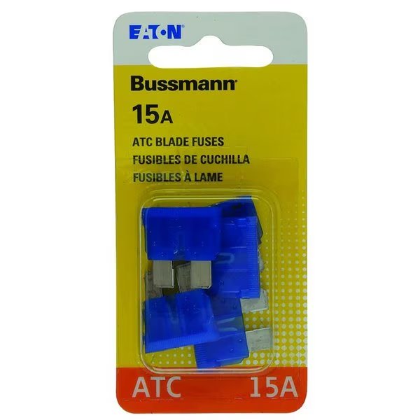 Automotive Fuse, ATC Series, 15A, 32V DC, Non-Indicating, Eaton Bussmann, Mfr#: BP/ATC-15-RP